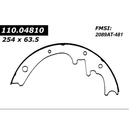 Centric Parts Centric Brake Shoes, 111.04810 111.04810